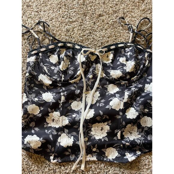 Cotton candy LA kai Corset top, black size Small - Picture 2 of 5